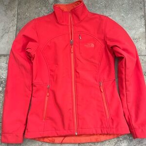The North Face Women's Small Vibrant Orange/Red light weight jacket.